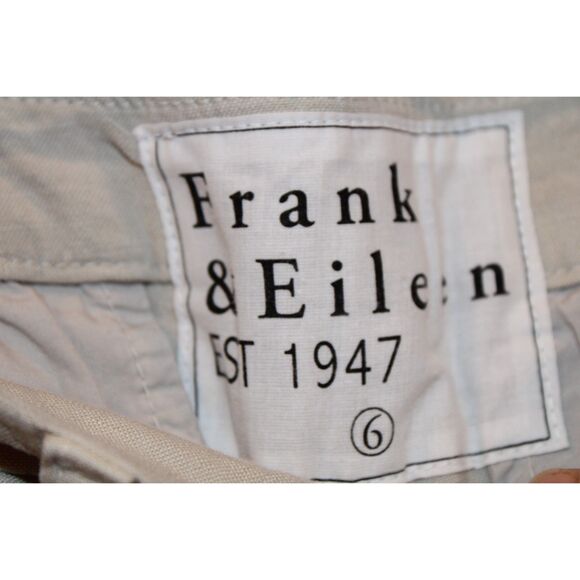 Frank & Eileen Wicklow The Italian Chino light tan khaki size 6 cotton flax - Picture 3 of 10